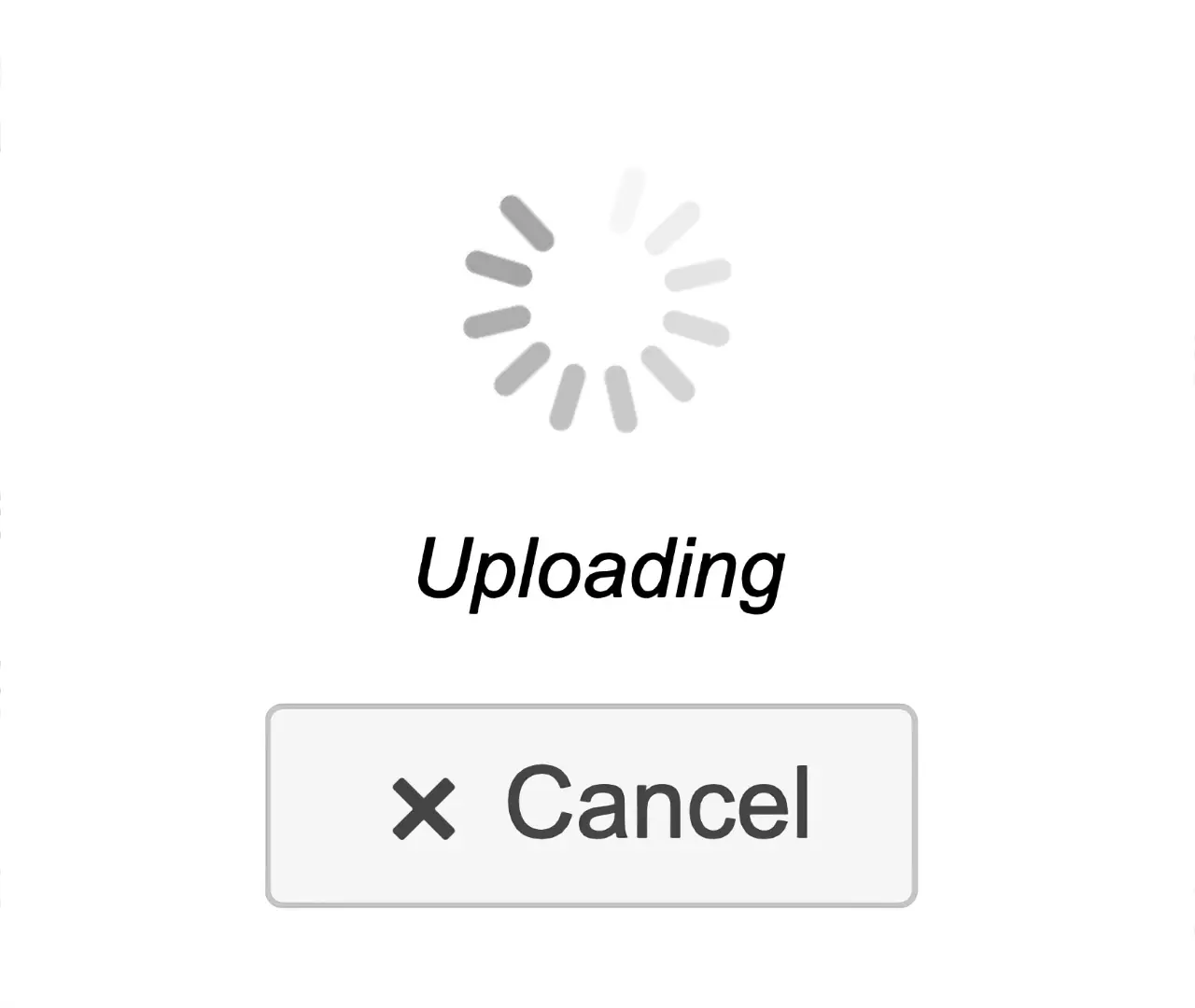 Uploading Popup
