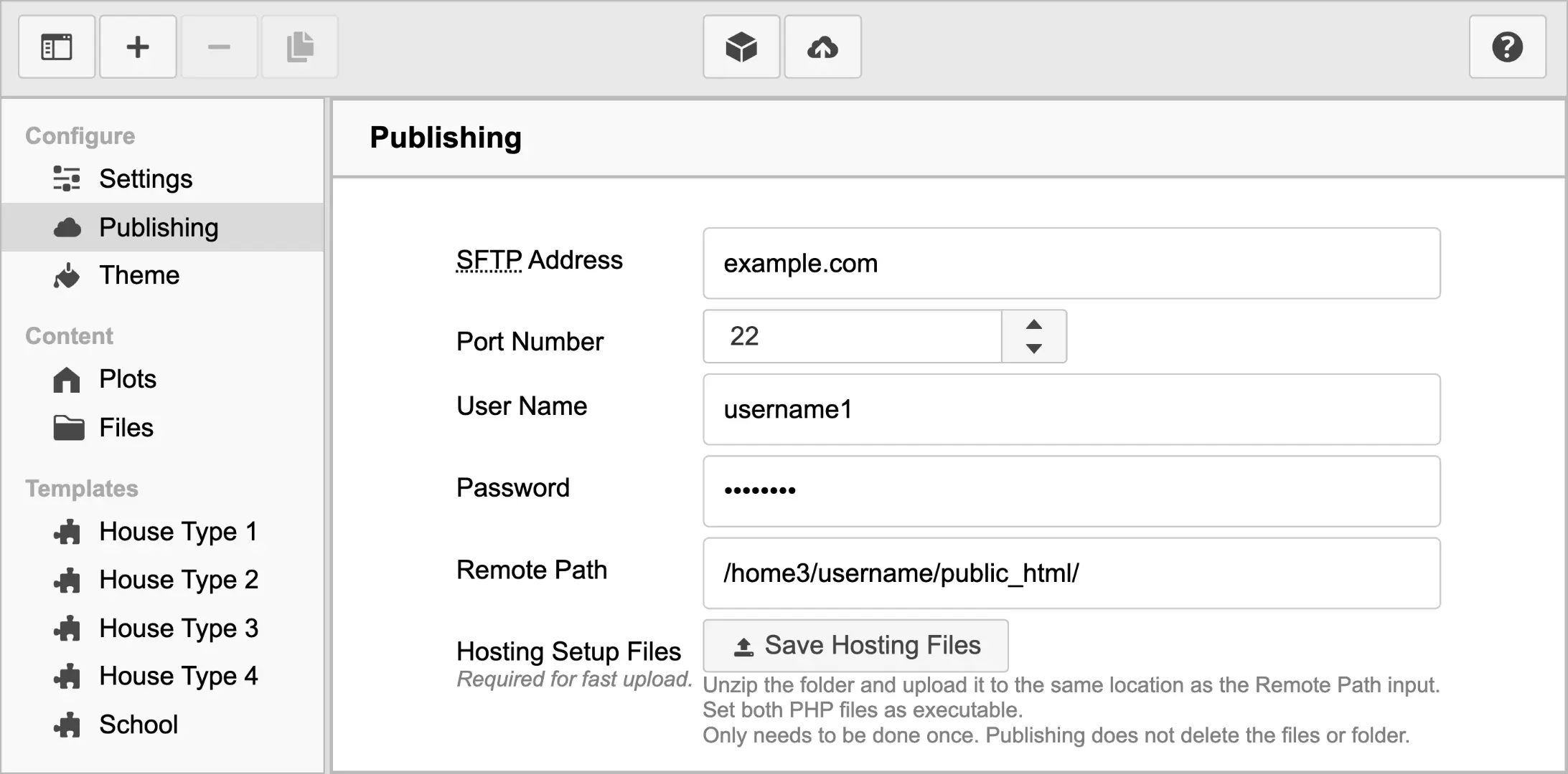 Publishing User Interface